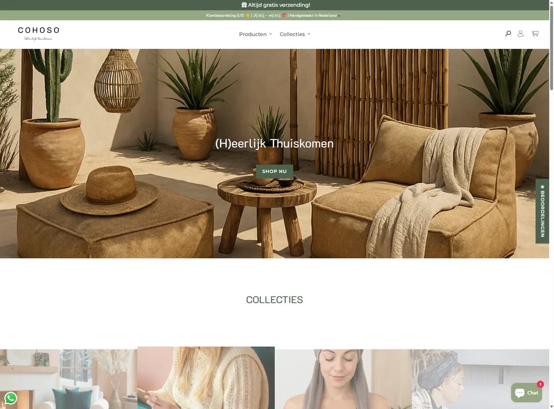Website voor Cohoso